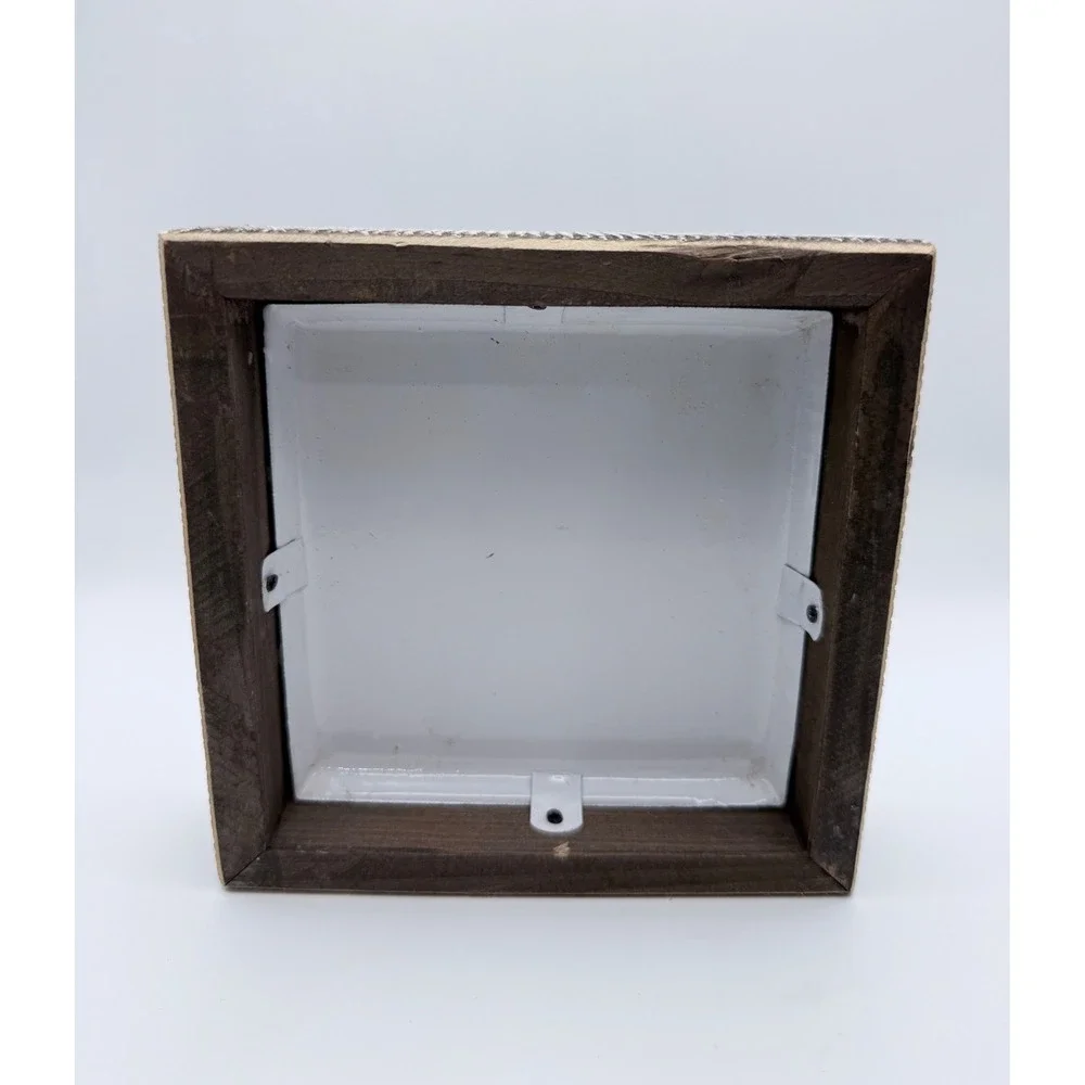 Rustic American Flag Distressed Wood Framed Wall‎ Art Decor